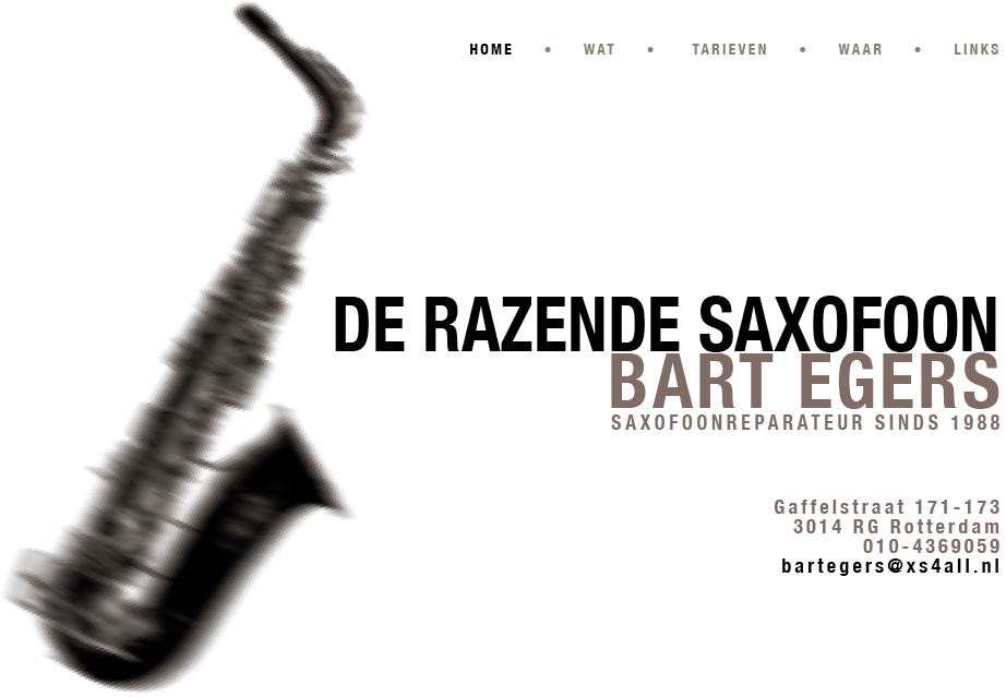 De Razende Saxofoon website